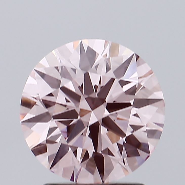 2.15 carat fancy intense pink round lab grown diamond VVS2 clarity