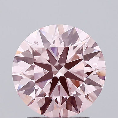 2.33 carat fancy vivid pink round lab grown diamond VS1 clarity