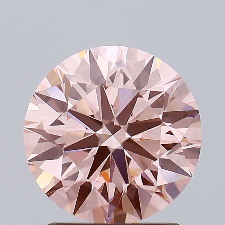 1.89 carat fancy intense pink round lab grown diamond VS1 clarity
