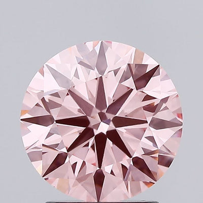 2.20 carat fancy vivid pink round lab grown diamond VS1 clarity