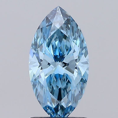 1.16 carat fancy vivid blue marquise lab grown diamond VS2 clarity