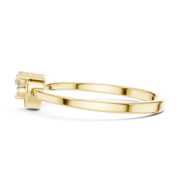 Driona Jewels Heart Diamond Cluster Promise Ring in 14K Solid Gold