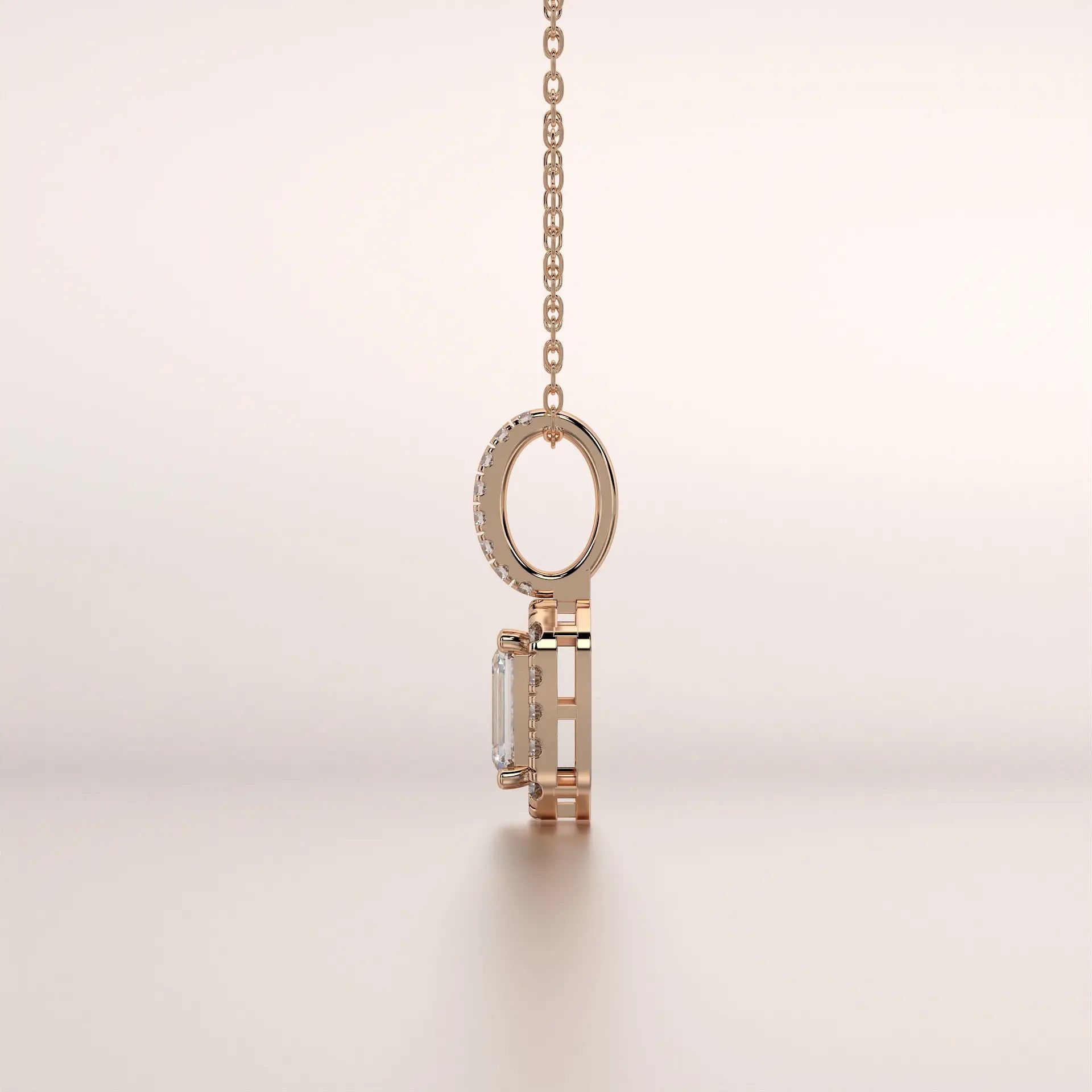 [View]: [Cut] Diamond [Type] with [Setting] Setting in [Purity] [Metal] - Lab Grown - Driona Jewels
